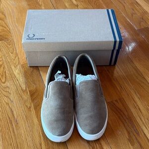 Fred Perry Men's Tan Slip-On Loafers